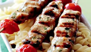 Chicken Kebab with Pasta